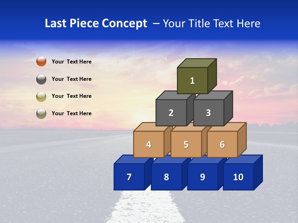 Sun On Road PowerPoint Template