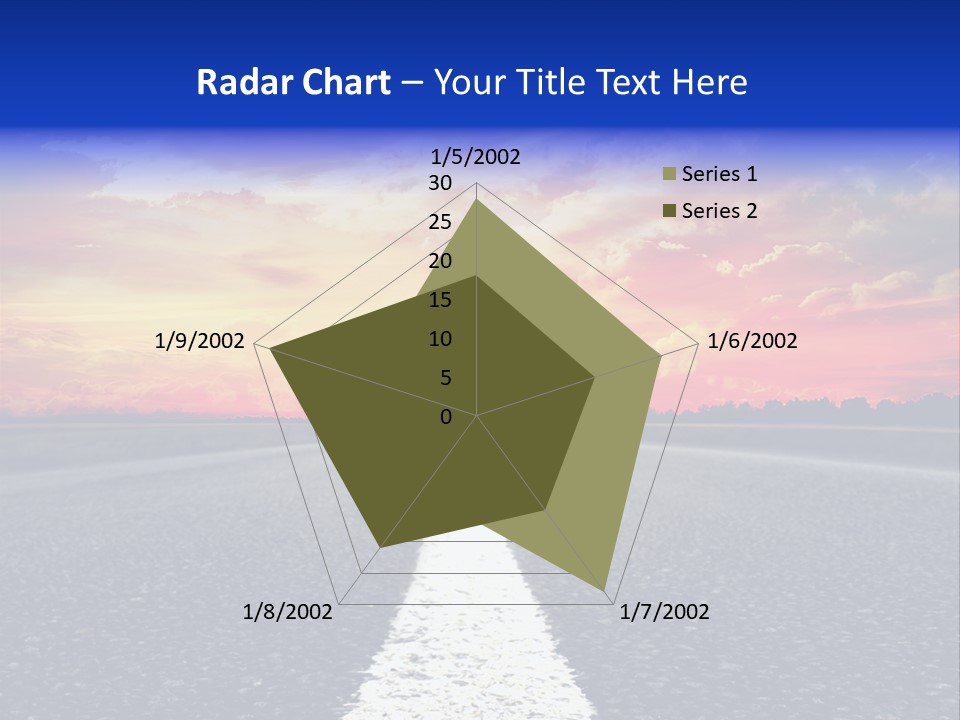 Sun On Road PowerPoint Template