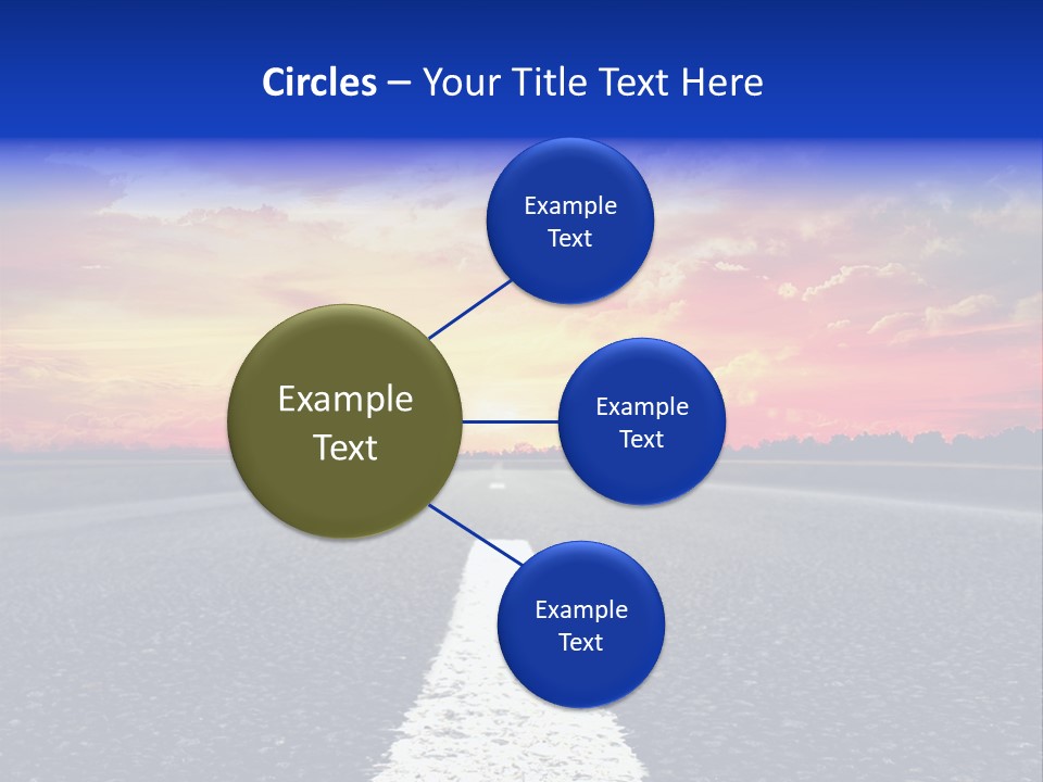 Sun On Road PowerPoint Template