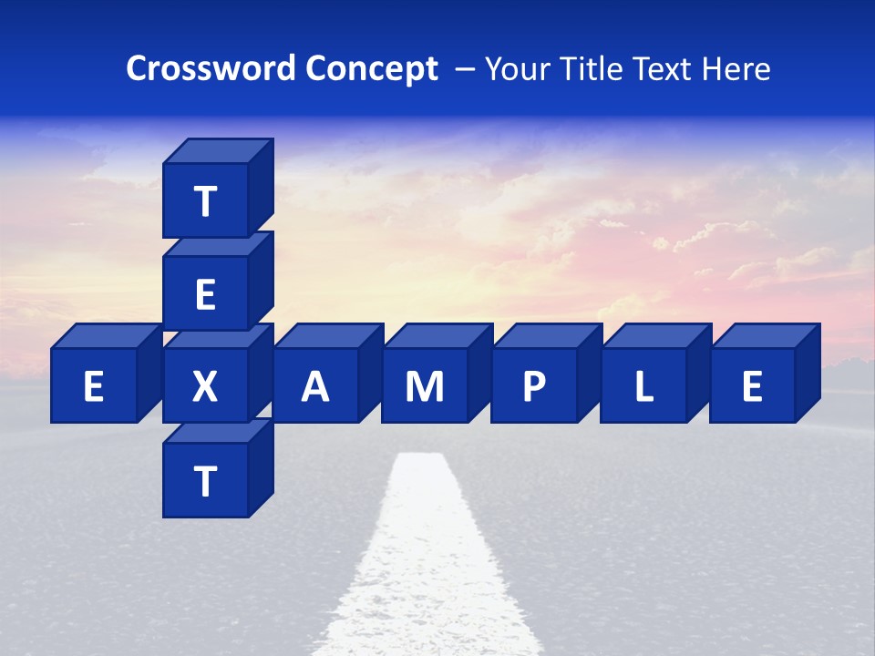 Sun On Road PowerPoint Template