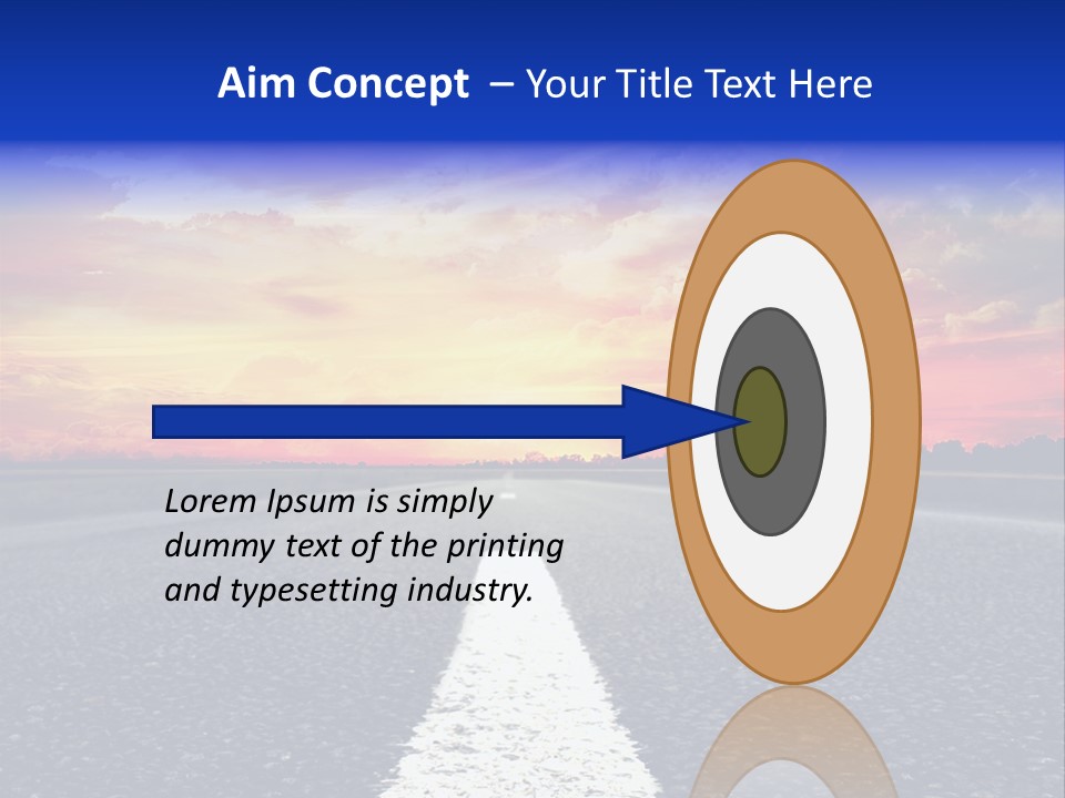 Sun On Road PowerPoint Template