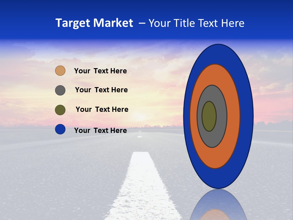 Sun On Road PowerPoint Template