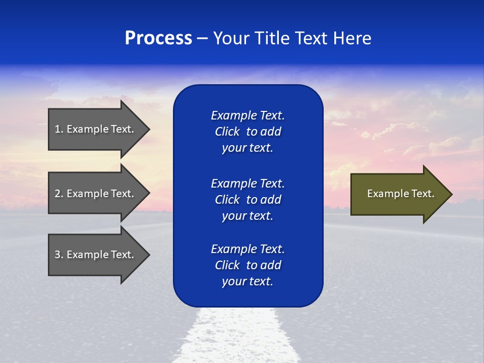 Sun On Road PowerPoint Template