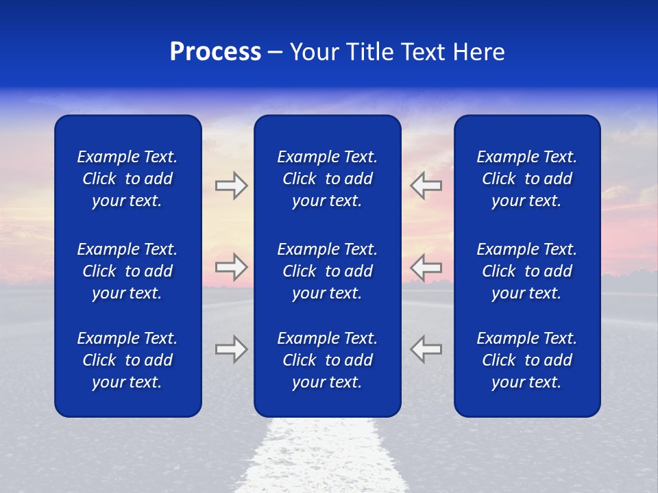 Sun On Road PowerPoint Template