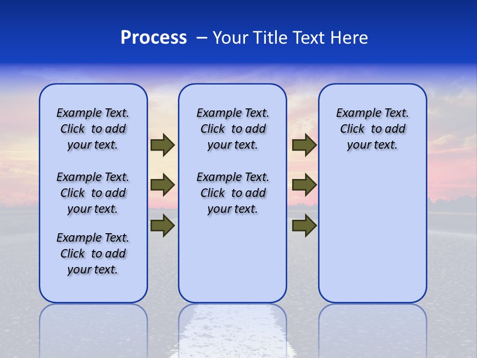 Sun On Road PowerPoint Template