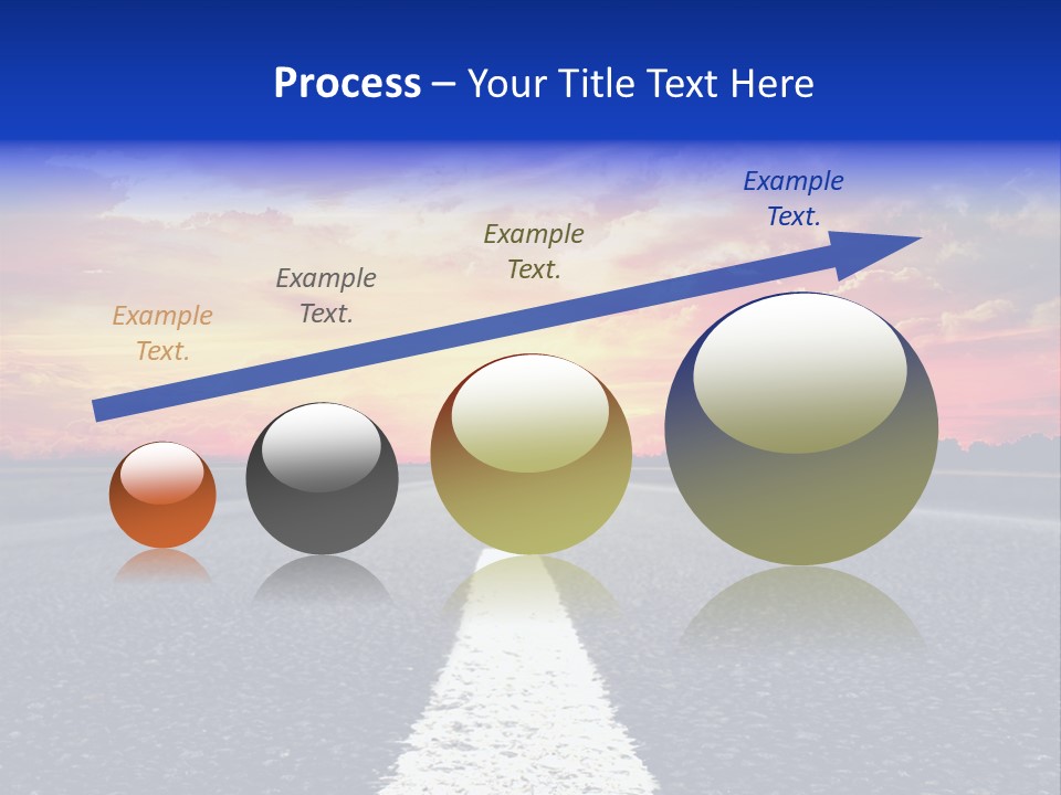 Sun On Road PowerPoint Template