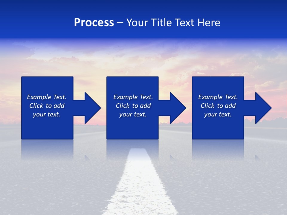 Sun On Road PowerPoint Template