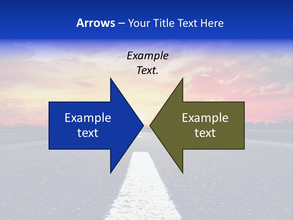 Sun On Road PowerPoint Template