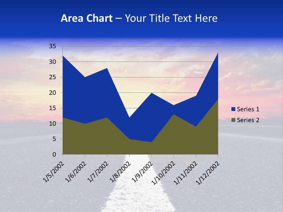 Sun On Road PowerPoint Template