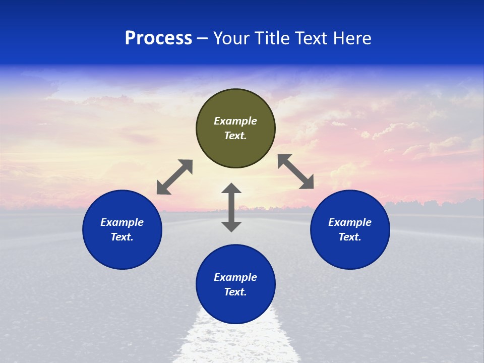 Sun On Road PowerPoint Template