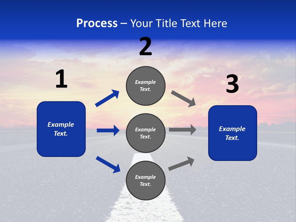 Sun On Road PowerPoint Template