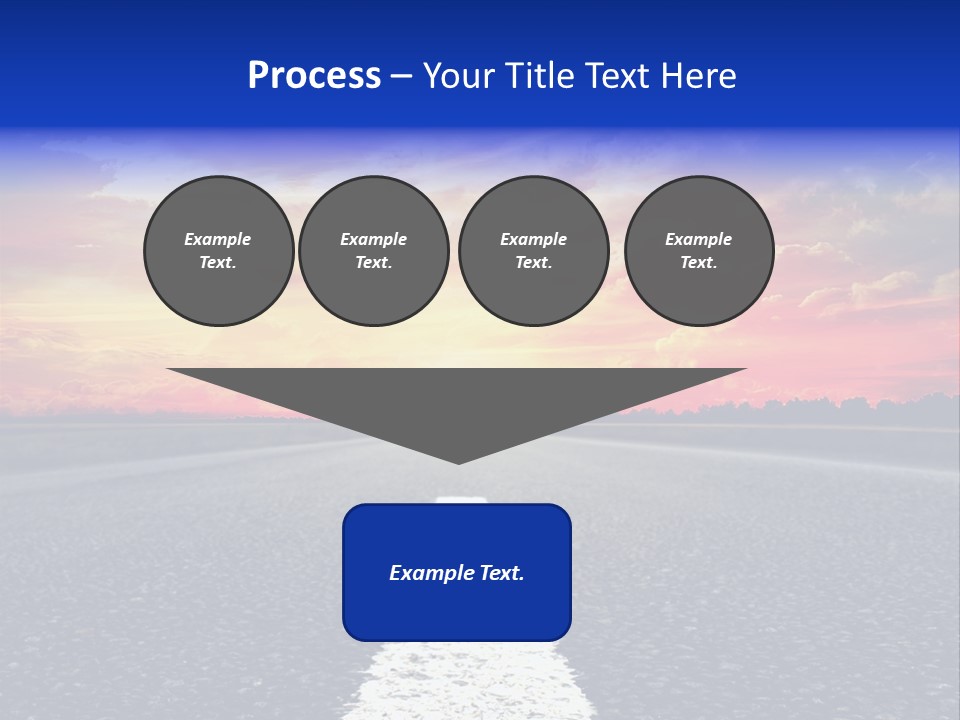 Sun On Road PowerPoint Template