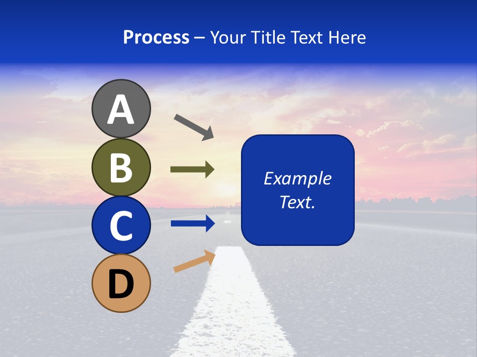 Sun On Road PowerPoint Template