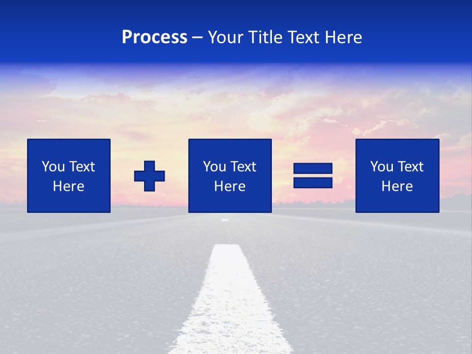 Sun On Road PowerPoint Template