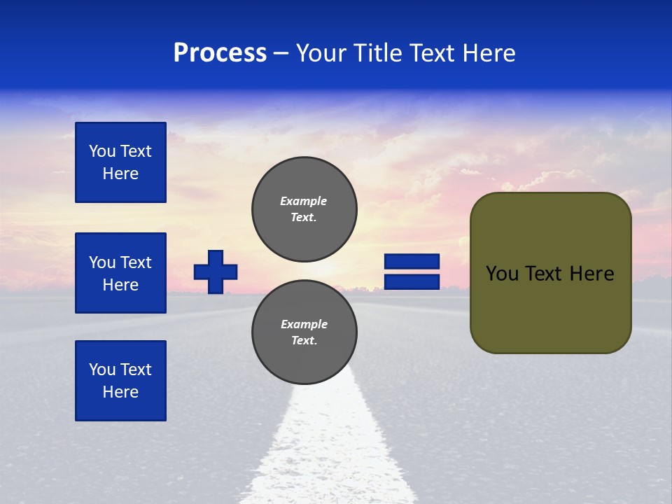 Sun On Road PowerPoint Template