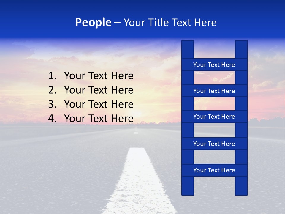 Sun On Road PowerPoint Template