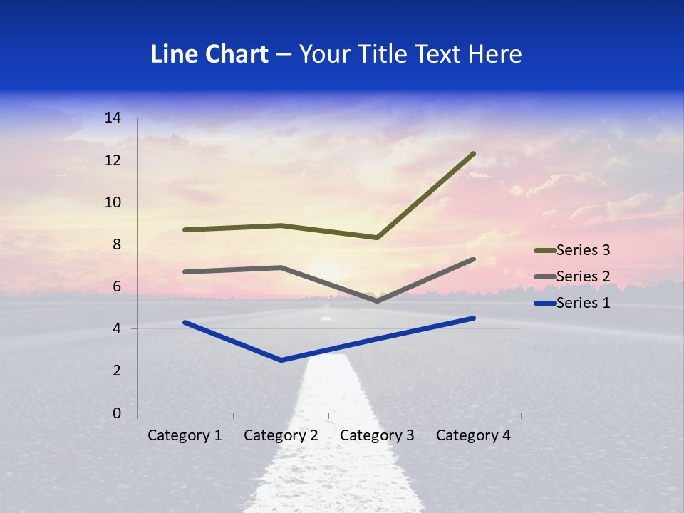 Sun On Road PowerPoint Template