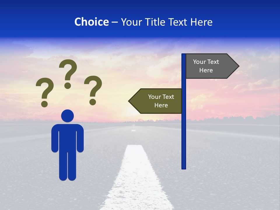 Sun On Road PowerPoint Template