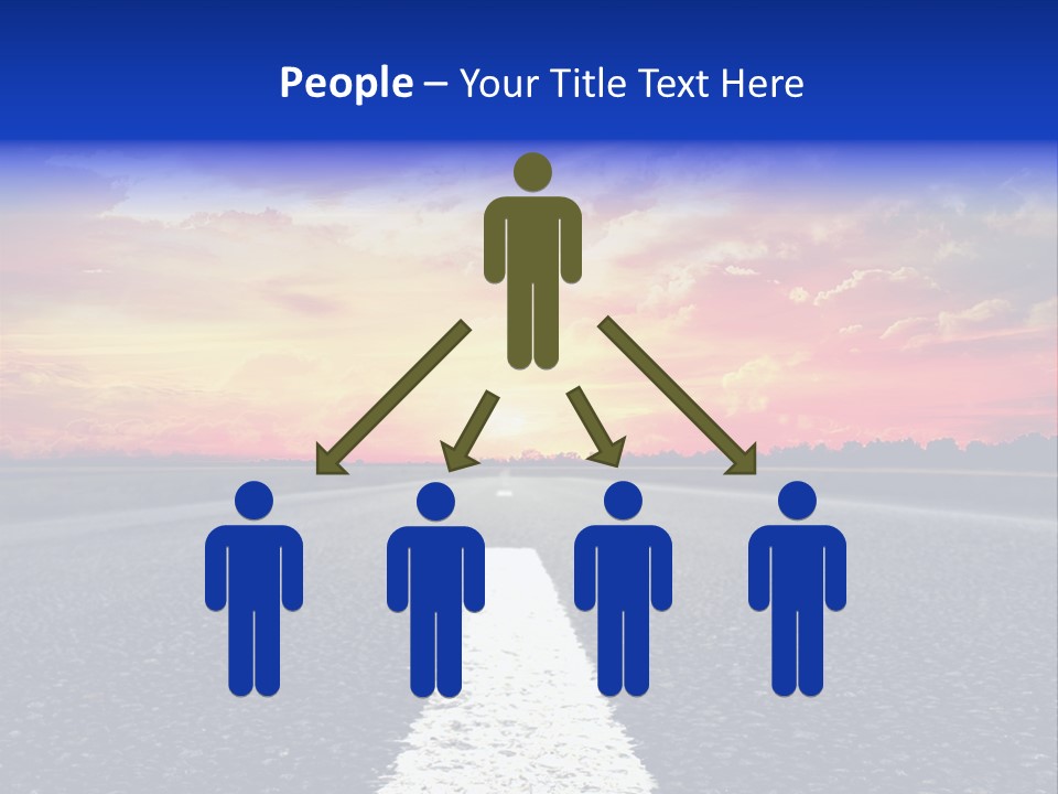 Sun On Road PowerPoint Template