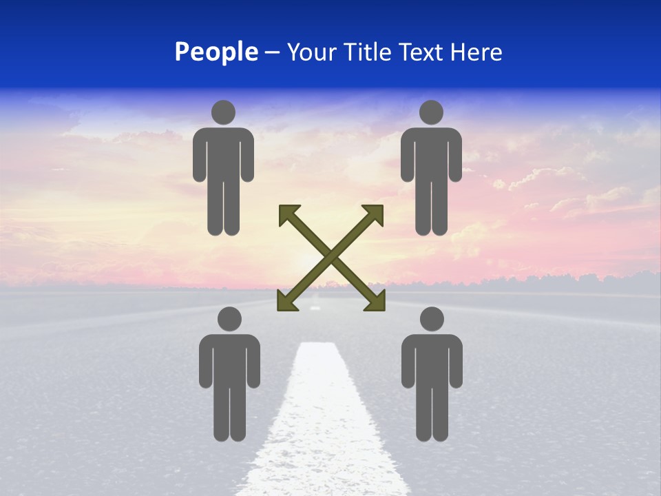 Sun On Road PowerPoint Template