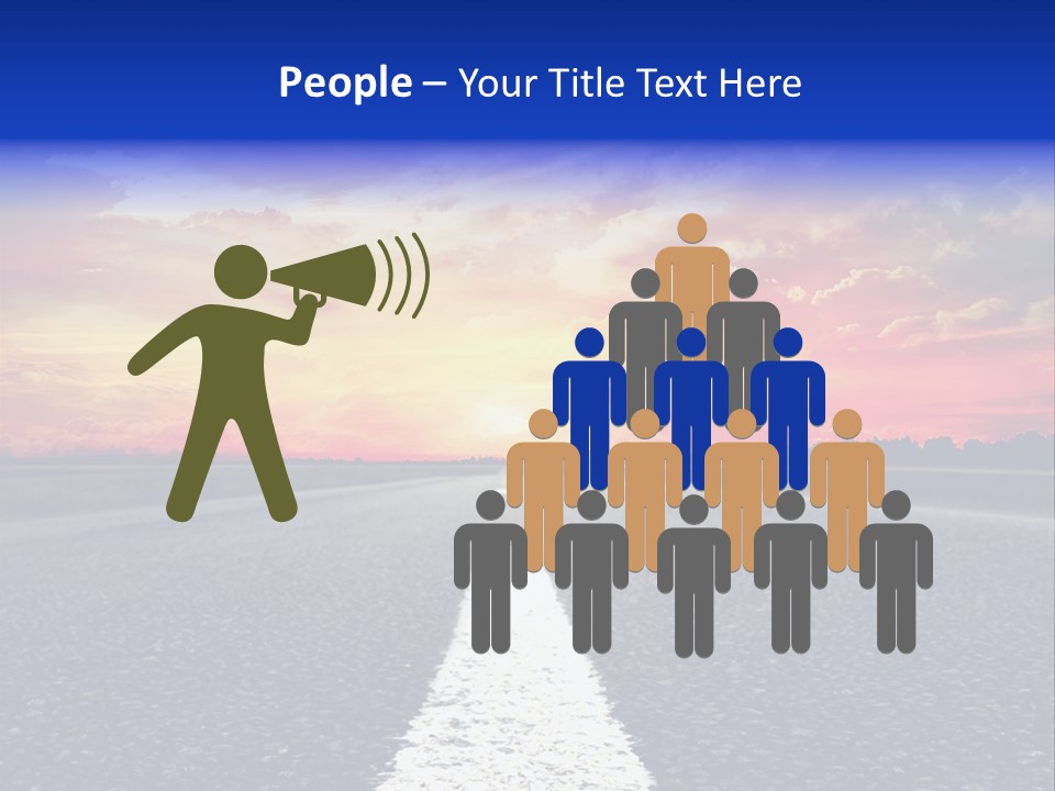 Sun On Road PowerPoint Template