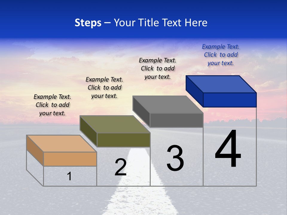 Sun On Road PowerPoint Template