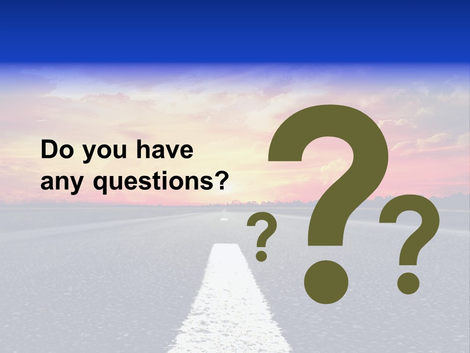 Sun On Road PowerPoint Template