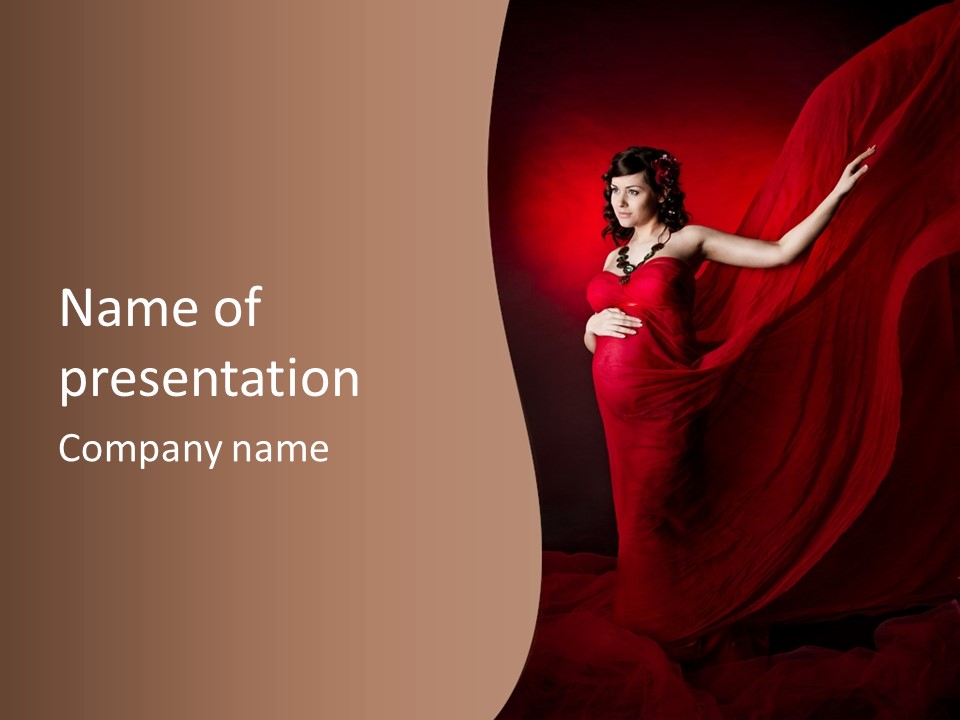 Flying Dress PowerPoint Template