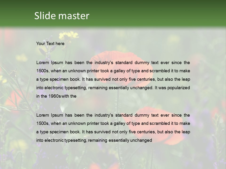 Background Grass Summer PowerPoint Template