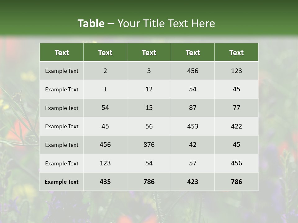 Background Grass Summer PowerPoint Template