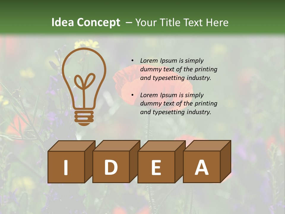 Background Grass Summer PowerPoint Template