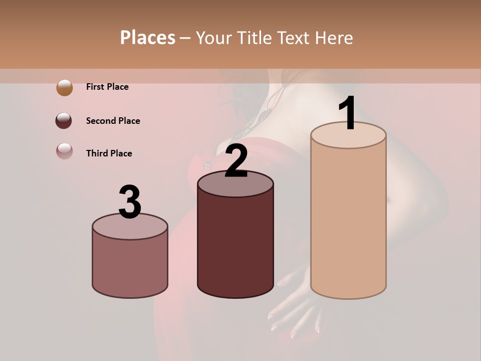 Pregnant Red Dress PowerPoint Template