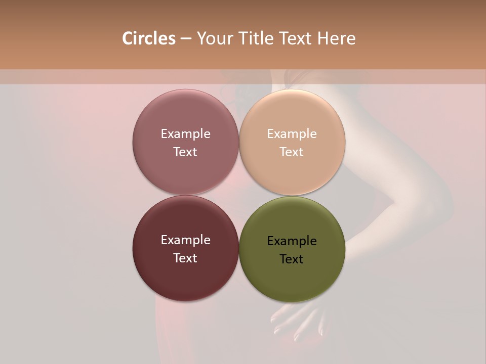 Pregnant Red Dress PowerPoint Template