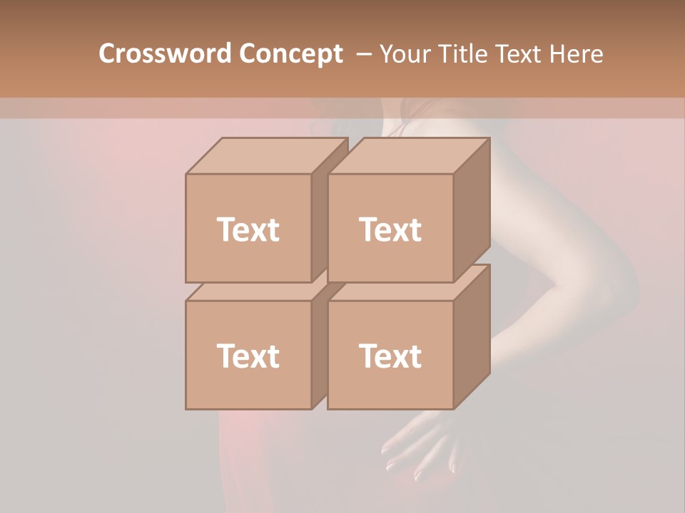 Pregnant Red Dress PowerPoint Template