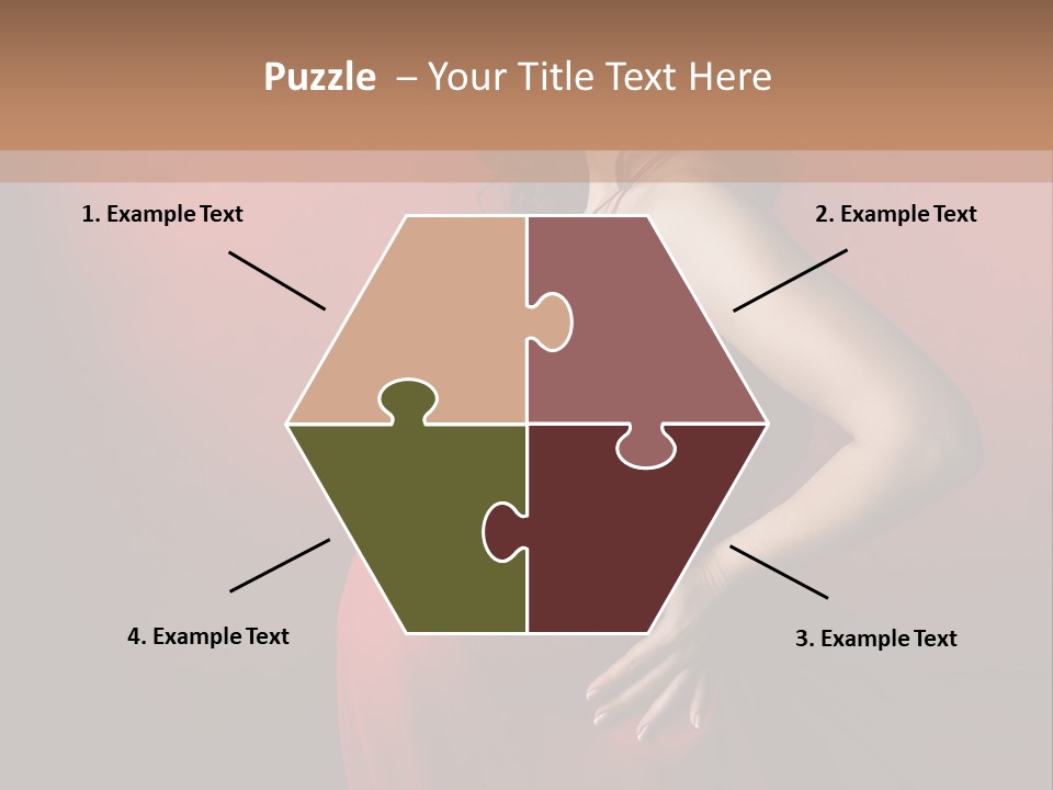 Pregnant Red Dress PowerPoint Template