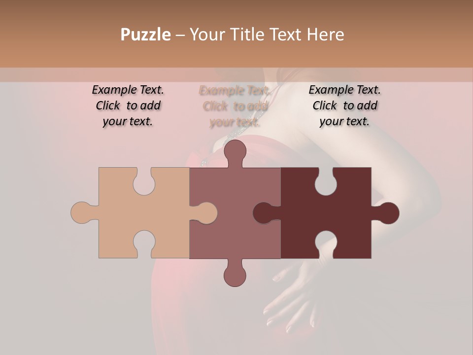 Pregnant Red Dress PowerPoint Template