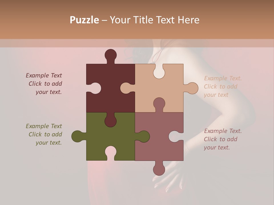 Pregnant Red Dress PowerPoint Template