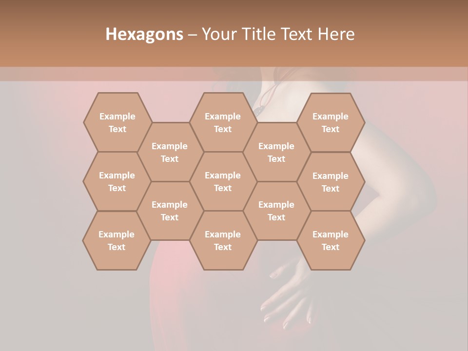 Pregnant Red Dress PowerPoint Template