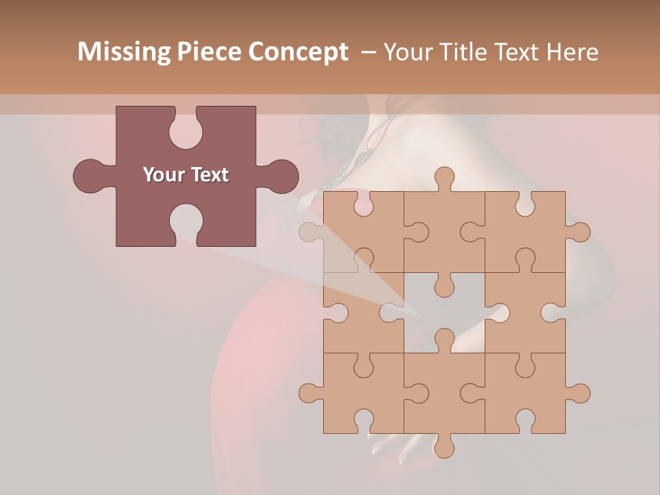 Pregnant Red Dress PowerPoint Template