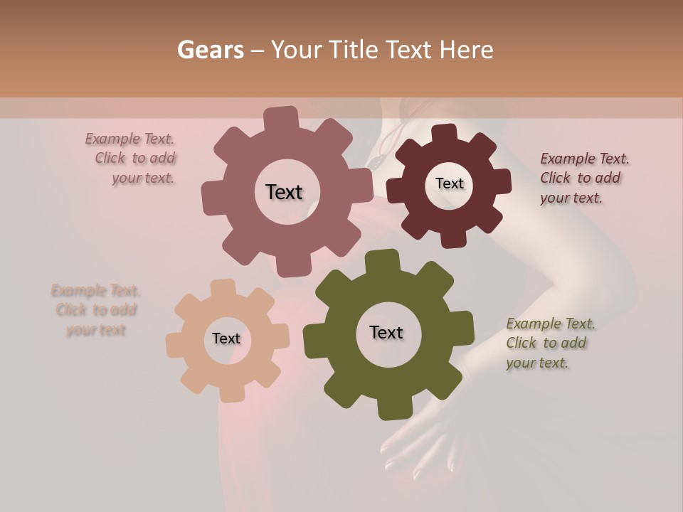 Pregnant Red Dress PowerPoint Template