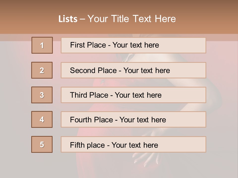 Pregnant Red Dress PowerPoint Template
