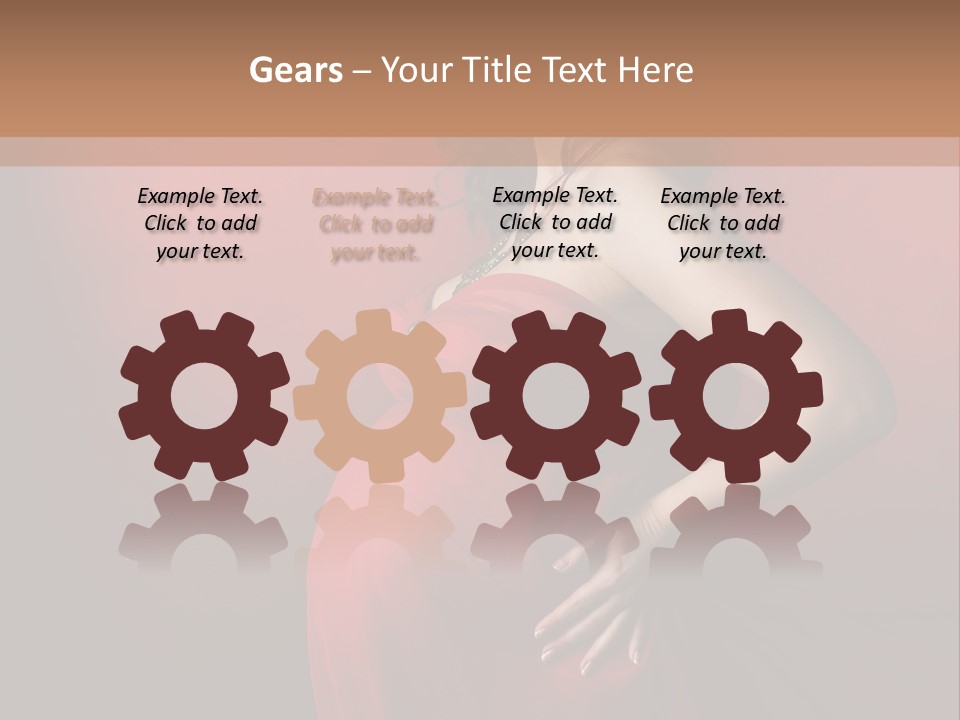 Pregnant Red Dress PowerPoint Template