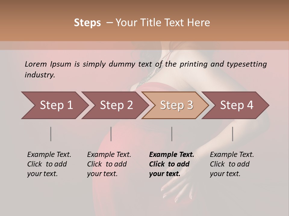 Pregnant Red Dress PowerPoint Template