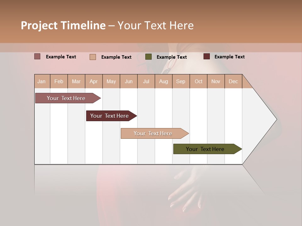 Pregnant Red Dress PowerPoint Template