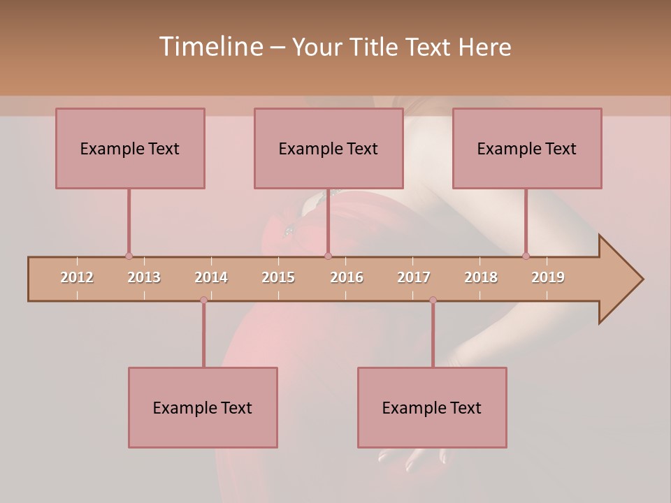 Pregnant Red Dress PowerPoint Template