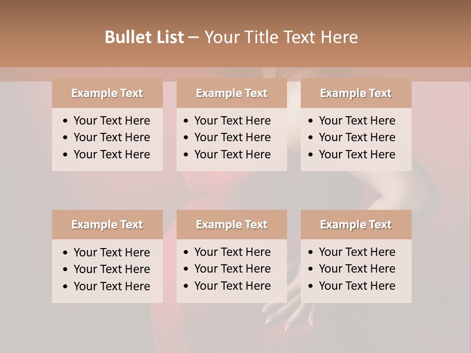 Pregnant Red Dress PowerPoint Template