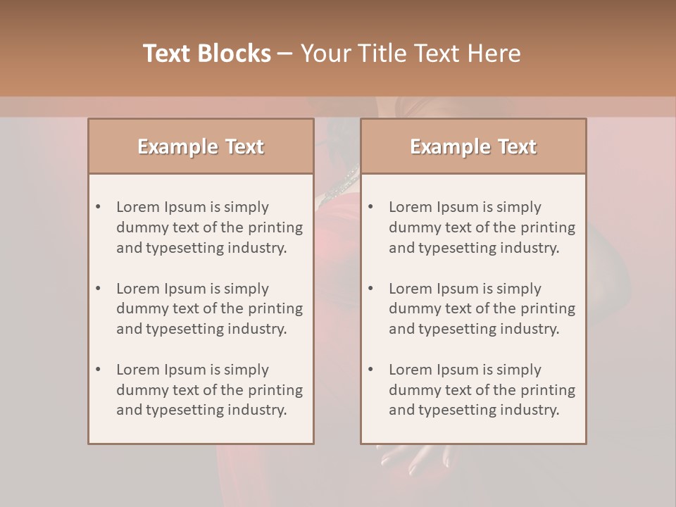 Pregnant Red Dress PowerPoint Template