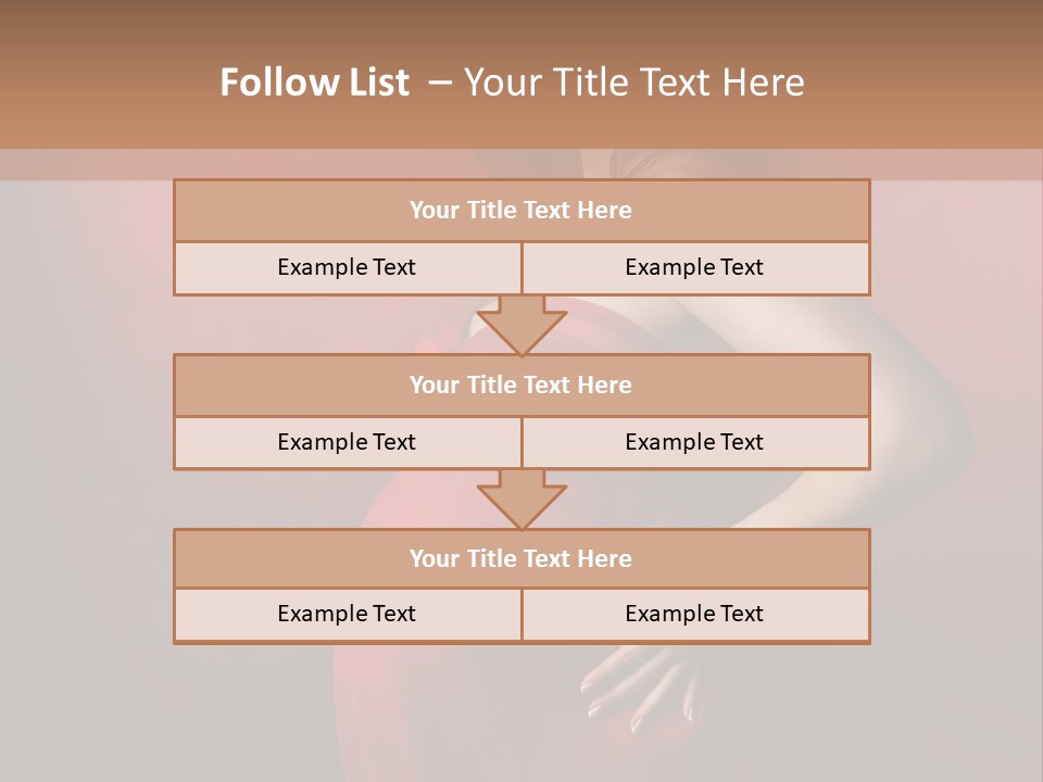 Pregnant Red Dress PowerPoint Template