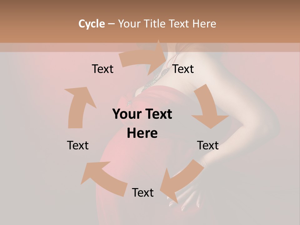 Pregnant Red Dress PowerPoint Template