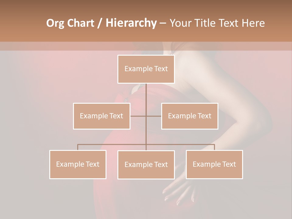 Pregnant Red Dress PowerPoint Template